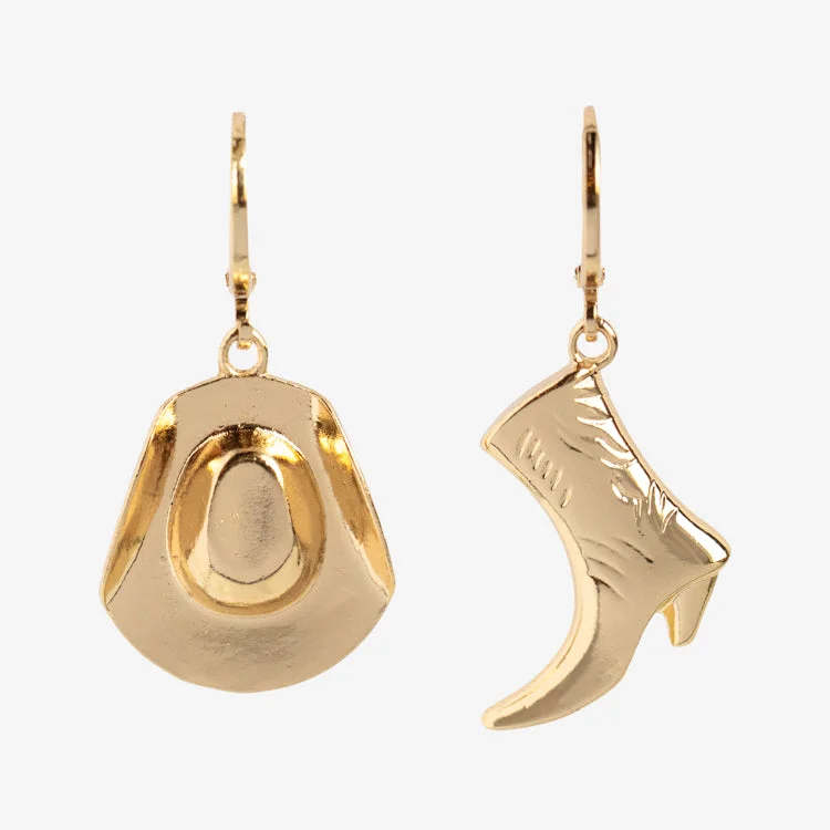 hoop gold earrings for women-Faye Cowgirl Earrings