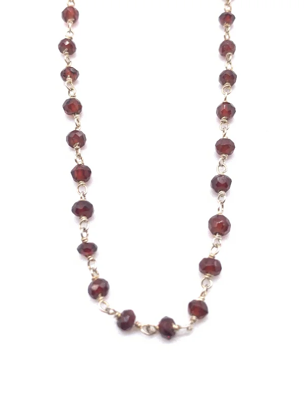 long pendant necklaces for women-Deep Red Garnets on Gold or Silver