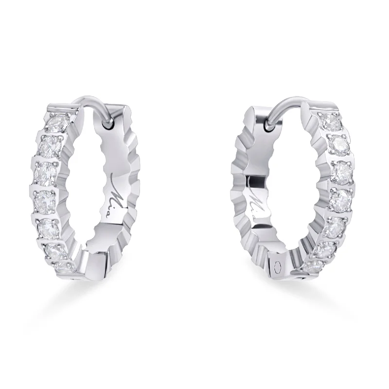 luxury earrings for women-Capri Huggie Earrings