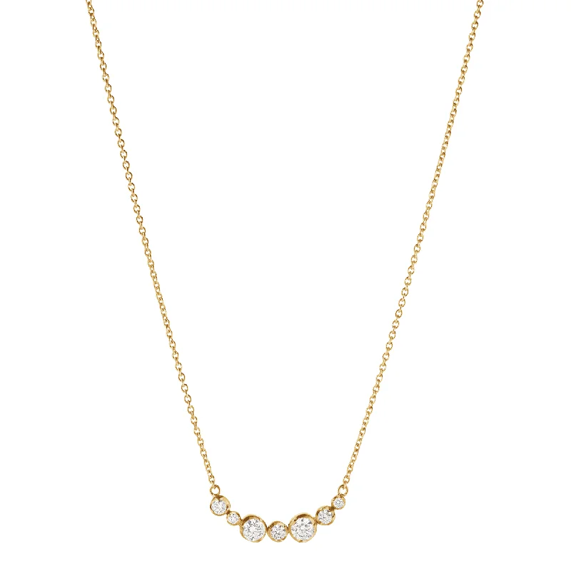 statement necklaces for women-Signature Diamonds 18ct Yellow Gold Diamond Set Pendant