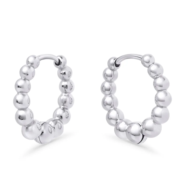 heart-shaped earrings for women-Byza II Huggie Earrings