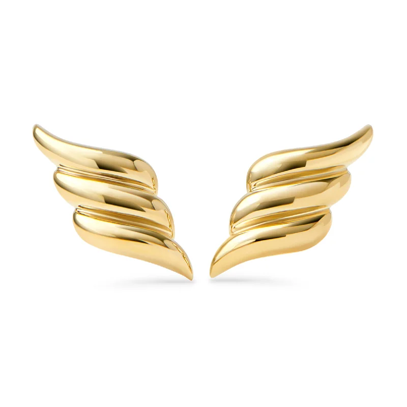 leaf-shaped earrings for women-Sirani Stud Earrings