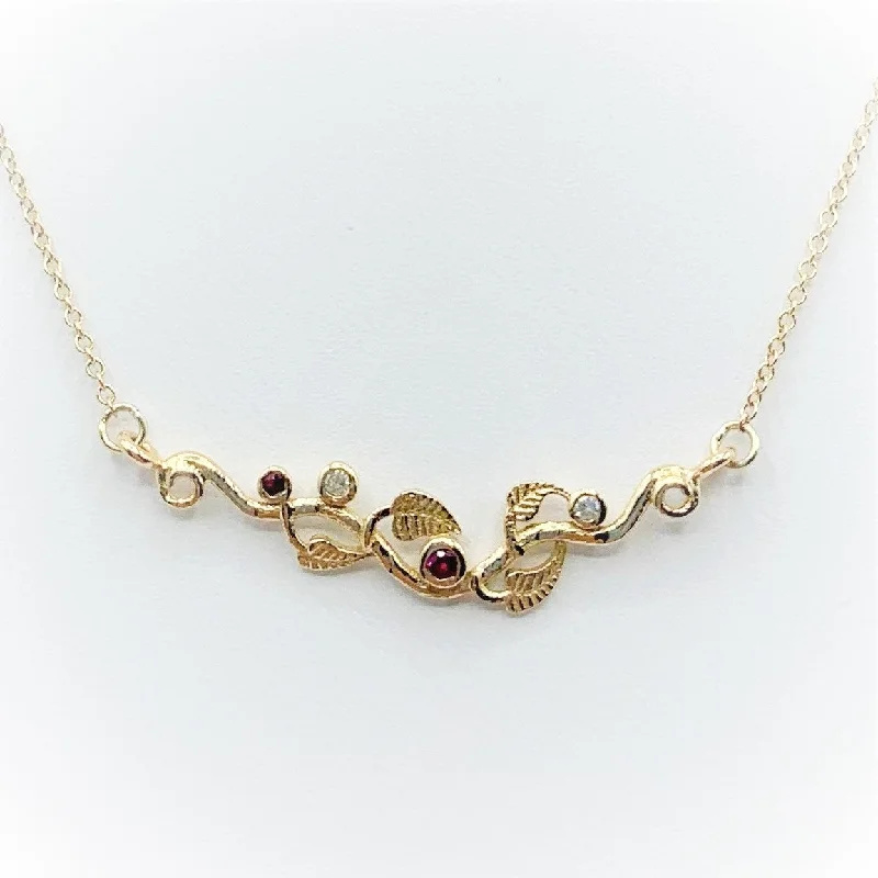 boho necklaces for women-Rubies and Diamonds in Nature