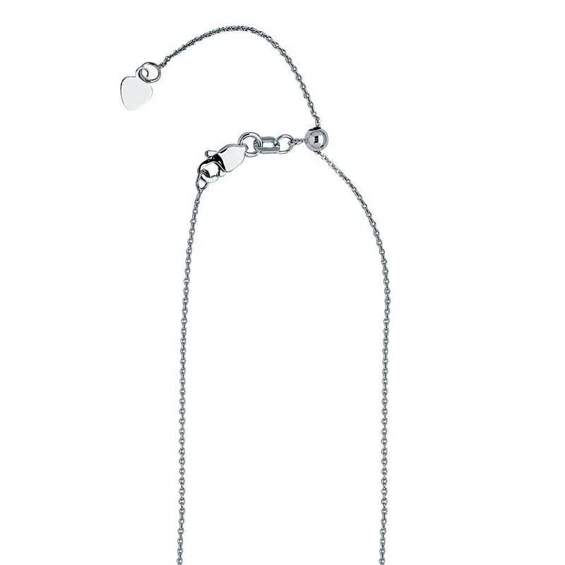 emerald necklaces for women-22'' WHITE GOLD CHAIN