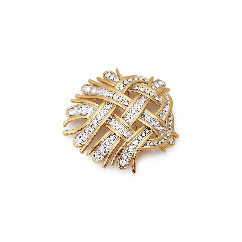 silver brooches for women-Regal Gold Brooch