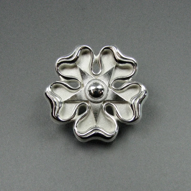 luxury gemstone brooches for women-Jacobite Rose Brooch