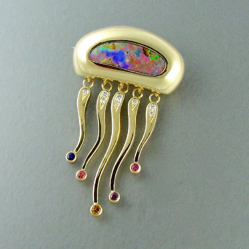 colorful brooches for women-Jellyfish Brooch