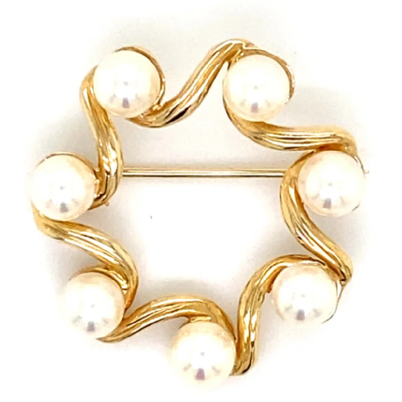 brooches with pearls for women-Estate Pearl Brooch