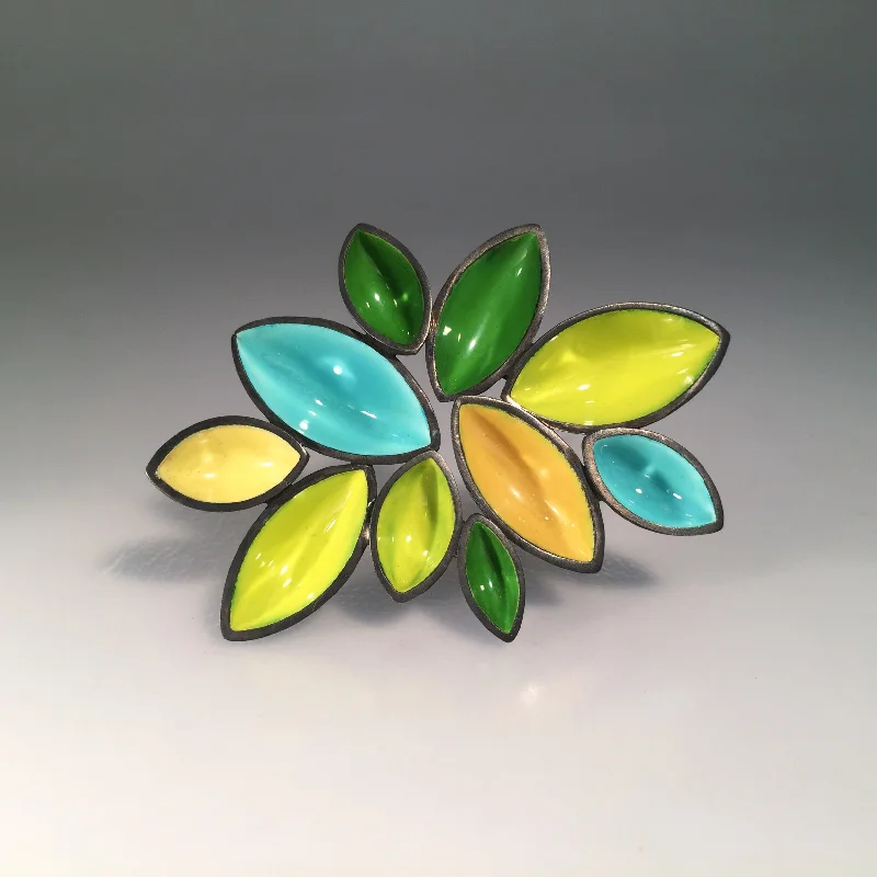 vintage pin brooches for women-Leaves Brooch