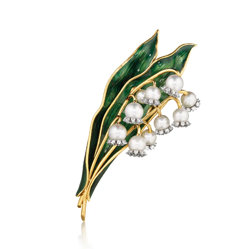 gold brooches for women-Lily of the Valley Brooch